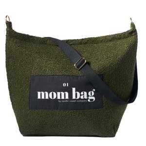 Mom Bag Teddy Bouclé Olijf
