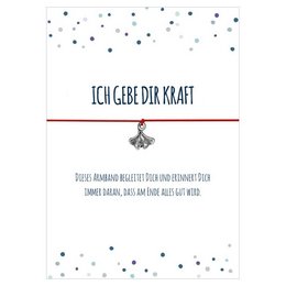 Delicate charm bracelet with a butterfly pendant, available in black, turquoise, and red. The bracelet features a message of strength and resilience.