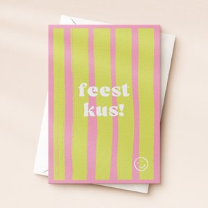 Glückwunschkarte | Party-Kuss-Streifen