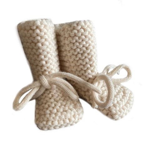 Chunky baby bootie slofjes off white