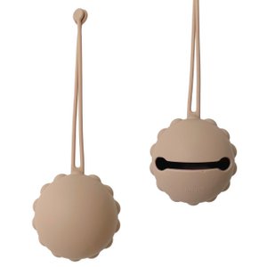 Fopspeenhouder - 100% Siliconen - Handig bevestigingssysteem - Taupe