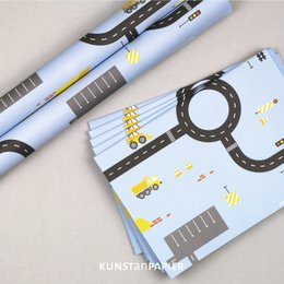 Geschenkpapier Baustelle Bob