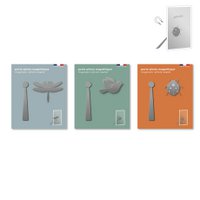Assortment of 9 magnetic metal photo holders - dragonfly / bird / ladybug