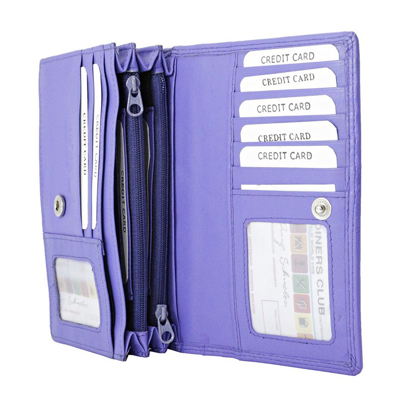 Cartera Mujer Piel Vaqueta - RFID Antideslizante - Cartera Mujer Ideal
