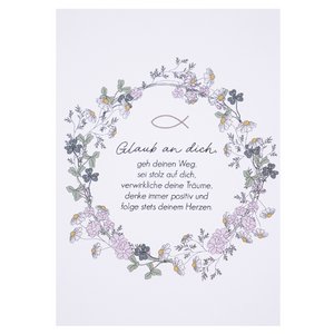Postkarte - Glaub an dich (Konfirmation / Kommunion)