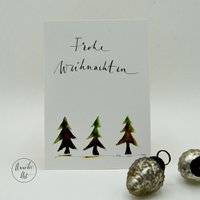 Postcard | Christmas card | Merry Christmas | trees