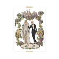 Folded greeting card (A6) in envelope for wedding Museum collection