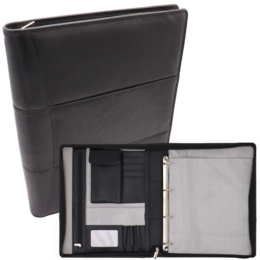 Læder skriveetui A4 - Konferencemappe - Dokumentmappe A4 - Tablet-sleeve & Laptop-sleeve - Aftageligt ringbind