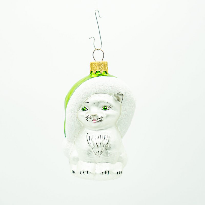 Katze mit Hut Baumschmuck