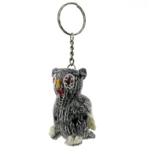 Keychain with knitted owl