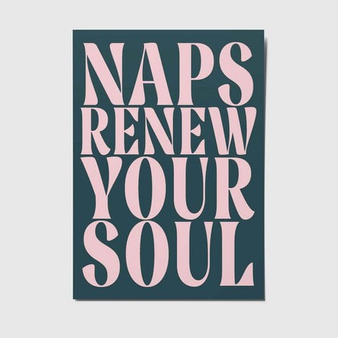 Naps renew your soul - A6 Postkarte