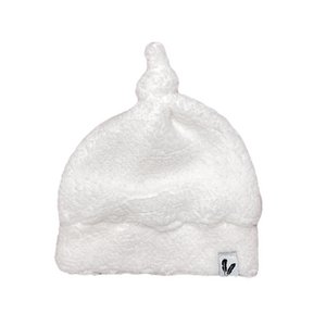 Teddymütze mit Knoten, ecru