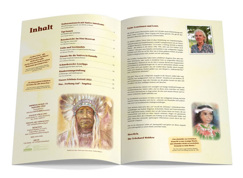 Revista infantil Waldorf - CURTAIN ON número 132 pueblos indígenas de América del Norte