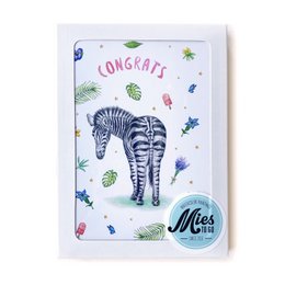 10 wenskaarten mix - gevouwen met envelop - Verjaardag - Liefde - Papegaai - Olifant - Zebra - Dolfijn - Leeuwen - A6 formaat - aquarel