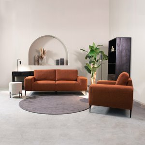 Bolini Bank Ferraro - Rust - Stof - 3-Zits