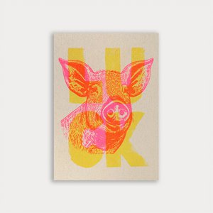 Postcard / Pig / Luck / Risography
