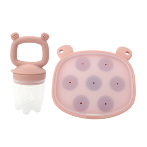 Fruit Pacifier Bear with Ice Cream Mold Bag Natural Pink