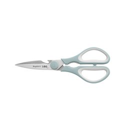 Slate-colored scissors with a sleek, modern design. Features a sharp, stainless steel blade and a comfortable, ergonomic grip.