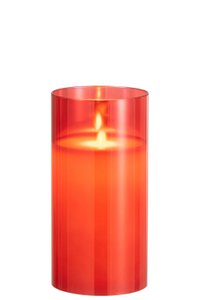 J -Linie Lampe glänzend - Glas - Rot - mittel - LED -Leuchten