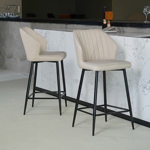 Aleena Bar Stools [Set van 2] [PU leer] [65 cm]