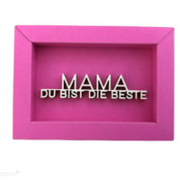 MAMA - YOU ARE THE BEST - frame card wood lettering magnet