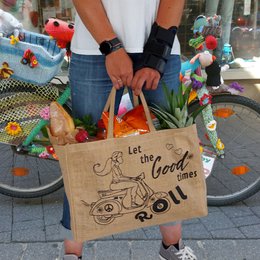 Domelo jute taske indkøbspose. Jute shopper taske. Stort vand -repellent indkøbskurv/ strandpose. Badepose XXL/ indkøbspose gaver til kvinder.