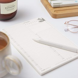Prikkelarme A5 dagplanner 'Lotus' schrijfblok