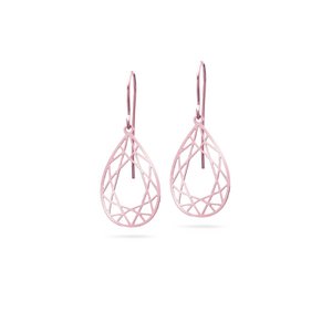 Earrings "Diamondcut drop" | rose gold plated
