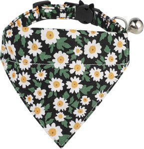 ByTiekeman - Kattenhalsband - Zwart/Wit - 20-30 cm