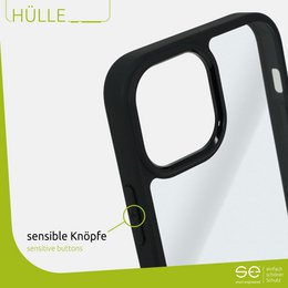 1 funda protectora de tapa dura se® (negro mate) Apple iPhone 13 Pro Max