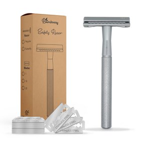 Safety Razor Matte Silver · 20x Platinum Blades