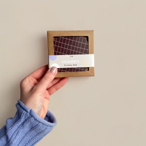 Untersetzer bordeauxrot kariert