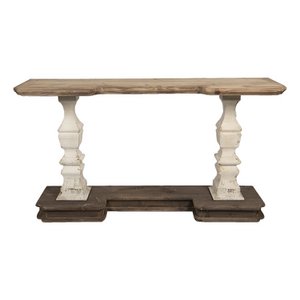 Sidetable 157x40x86 cm Bruin Beige Hout Wandtafel