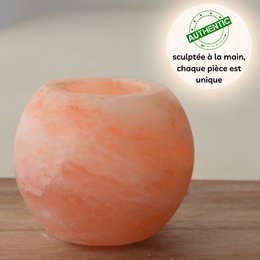 Świecznik z soli himalajskiej kryształowy kula 900g