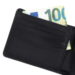 Portafoglio in pelle GM nappa marrone