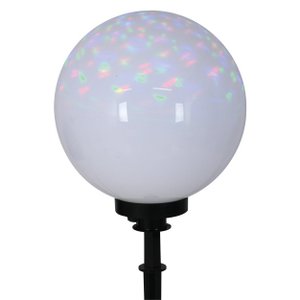 Buiten de Spitical Spit "Ball" D: 40 cm, voor buiten, plastic aarde spies, wit, E27, - Wegelettes