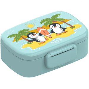 Children's lunch box with compartments, light and leak-proof - penguin