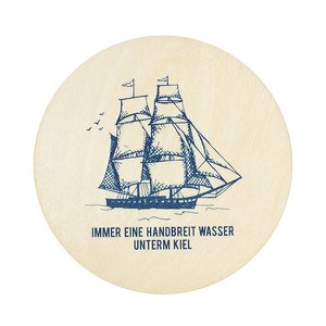 Coaster water onder de kiel