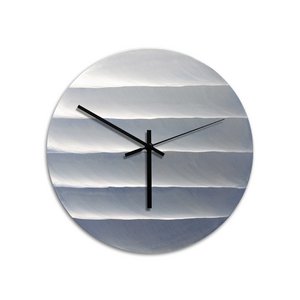Wandklok gepolijst aluminium