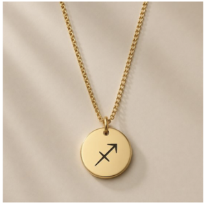 Zodiac Sign Necklace Gold Sagittarius / Sagittarius