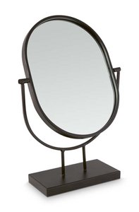 Mirror Oval on Stand Black 20.3x31.1x8.5cm