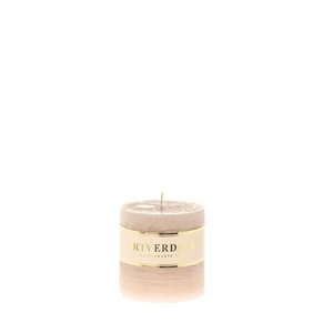 Candle 7x7cm beige