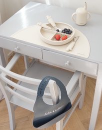 Piastra a ventosa divisa in silicone - Beige ostrica