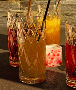 Kristall Longdrink-, Cocktail- oder Kaltgetränke Gläser Set - sechs Stück