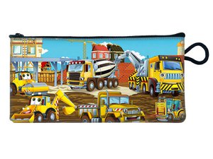 Täschchen mit Baustelle aus Kunstleder 21x10cm