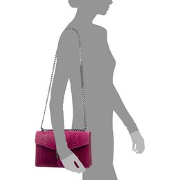 Florence Artegiani. Luce Damenhandtasche. Schlangenleder-Gravur aus echtem Wildleder