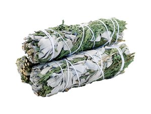 White Sage & Cedar Smudge Stick 22 Cm (Price Per Pc)