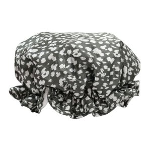 3-layer animal print shower cap