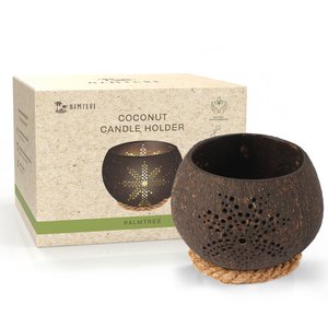 Kokosnuss-Kerzenhalter • Teelicht • Nachhaltig • Palme