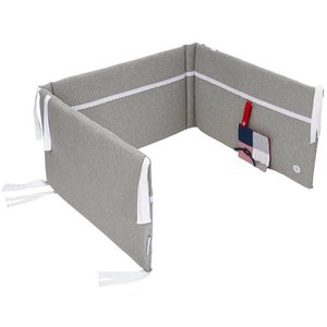 Graue Spitze Kinderbett Stoßstange